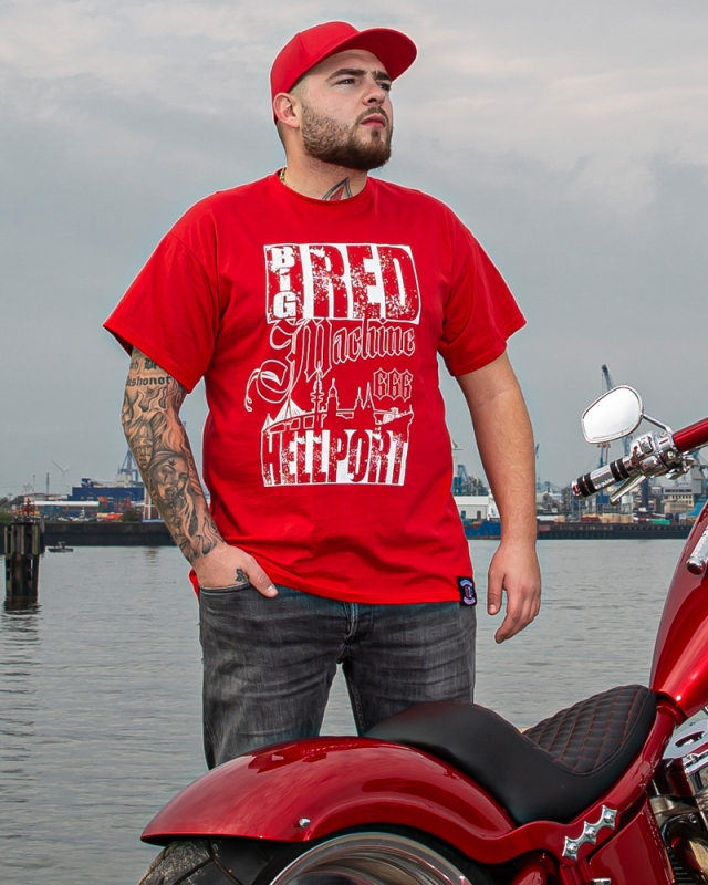 T-Shirt: B R M | SKYLINE - Rot